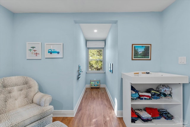 interior space with wood-type flooring