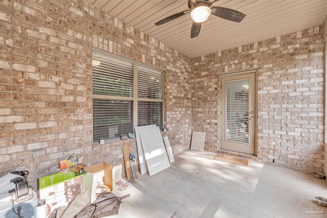 5811 Rustic Ridge Cir, Milton, FL 32570 - view of patio / terrace with ceiling fan