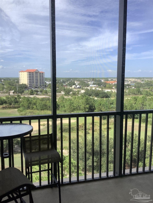 view of balcony