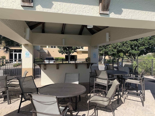 view of patio with a gazebo