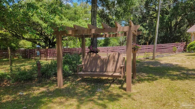 200 Talladega Trl, Pensacola, FL 32506 - view of yard featuring a pergola