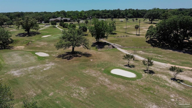 200 Talladega Trl, Pensacola, FL 32506 - aerial overview of property's location with a local golf course and a tree filled landscape