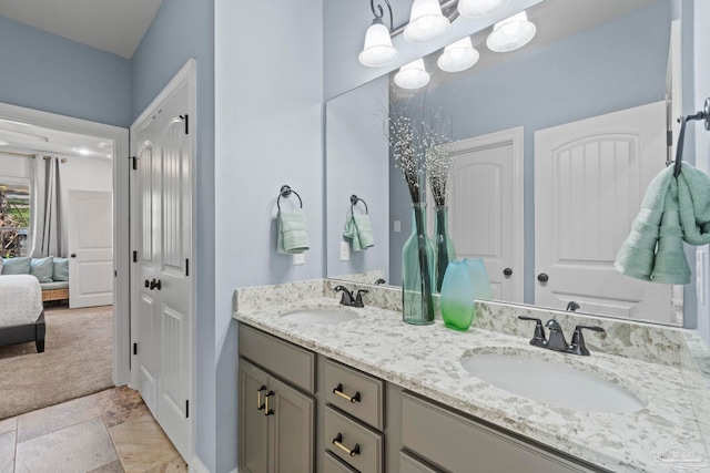 1397 Sabal Palm Dr, Gulf Breeze, FL 32563 - full bathroom with double vanity, a sink, and ensuite bathroom