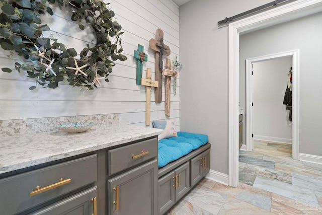 1397 Sabal Palm Dr, Gulf Breeze, FL 32563 - bathroom with baseboards and wooden walls