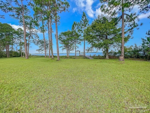 3615 Ward Basin Rd, Milton, FL 32583 - view of green lawn with a water view