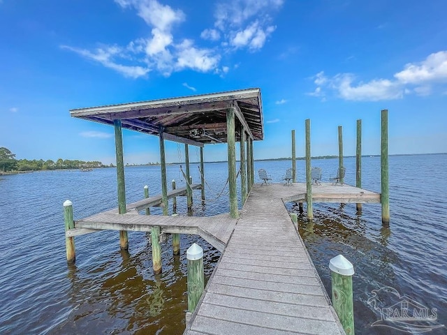 3615 Ward Basin Rd, Milton, FL 32583 - dock with a water view and boat lift
