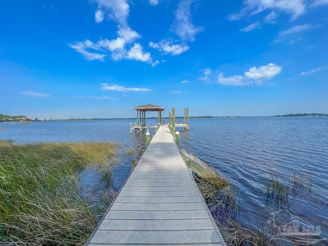 3615 Ward Basin Rd, Milton, FL 32583 - dock area with a water view and boat lift