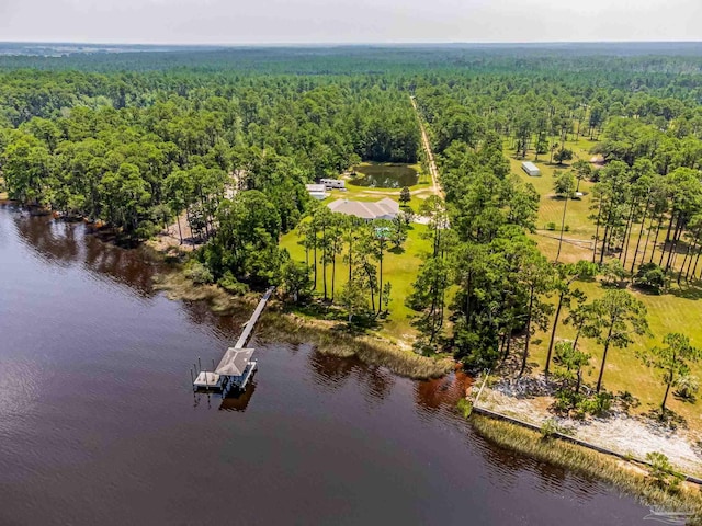 3615 Ward Basin Rd, Milton, FL 32583 - aerial view of a forest and a large body of water