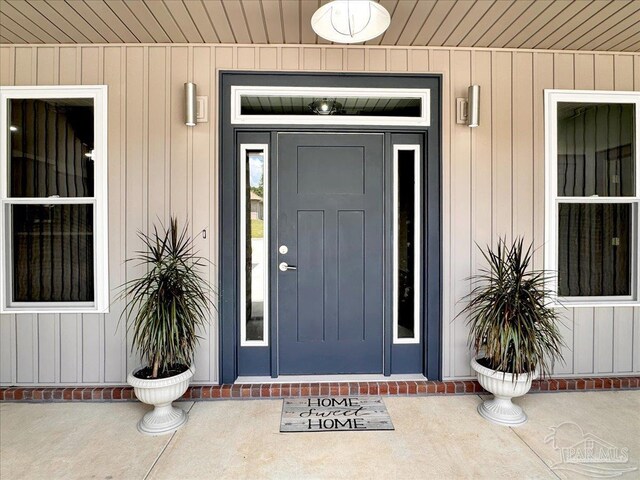 view of doorway to property