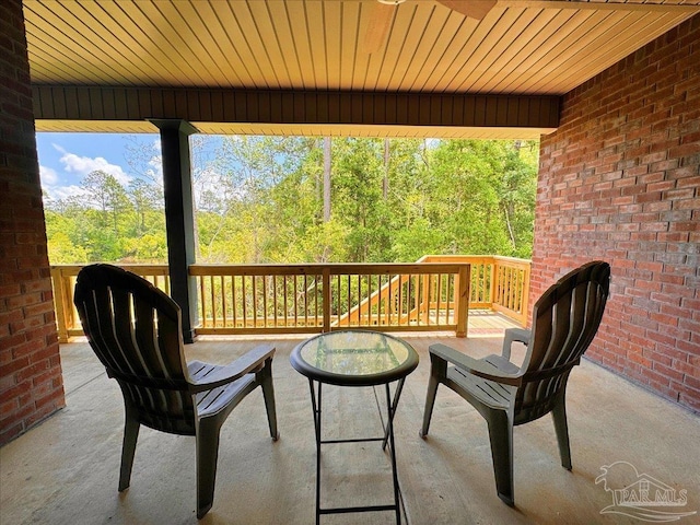 view of patio / terrace featuring a deck