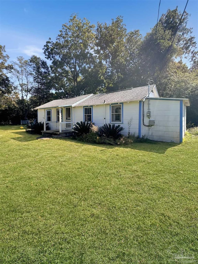 3020 Woodbury Cir, Cantonment, FL 32533 - ranch-style house with a front lawn and covered porch
