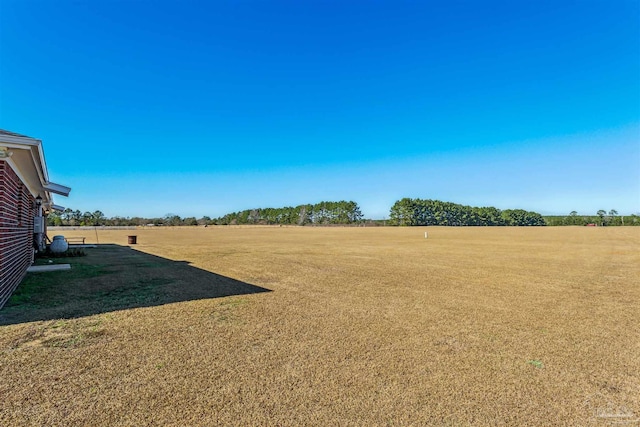 view of yard featuring a rural view