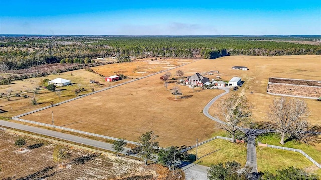 bird's eye view featuring a rural view