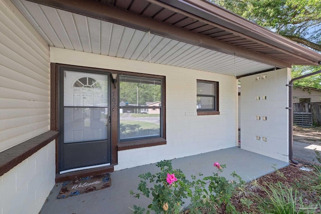 702 Beauvais Rd, Pensacola, FL 32505 - property entrance with concrete block siding