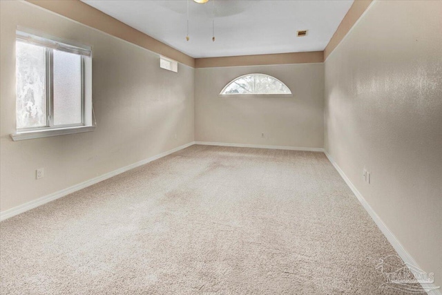 view of carpeted empty room