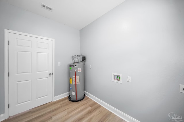 utility room with water heater