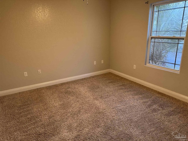 view of carpeted spare room