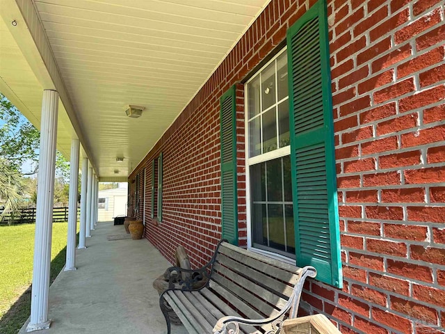 view of patio featuring covered porch