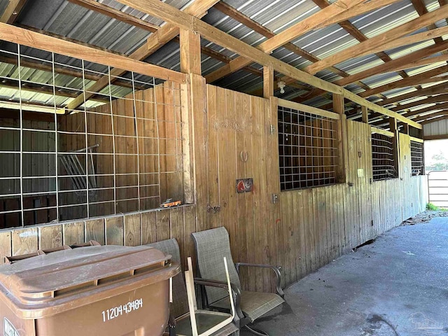 view of horse barn