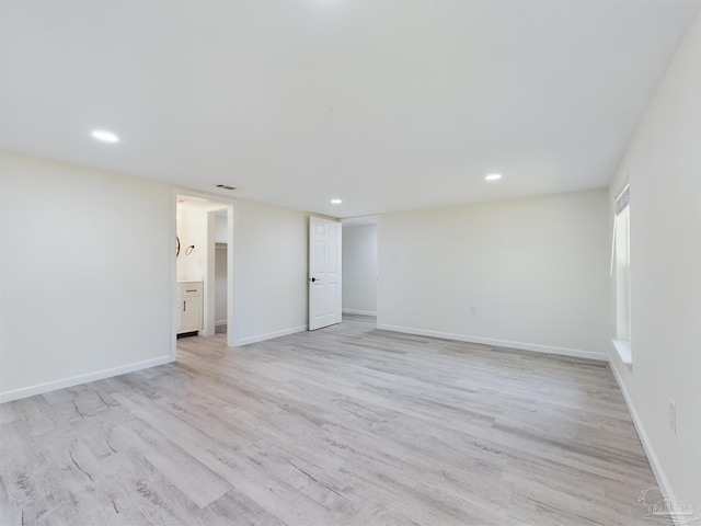 empty room featuring light wood-type flooring