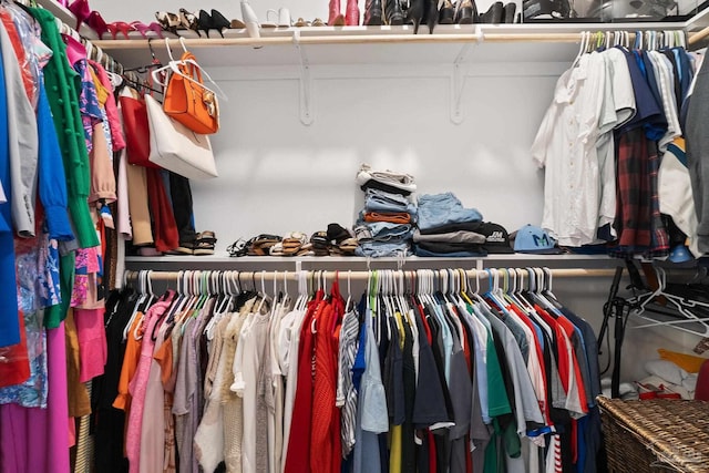 view of walk in closet