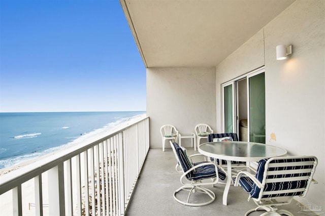 401 E Beach Blvd Unit 1207, Gulf Shores, AL 36542 - balcony featuring view of water and beach and outdoor dining area