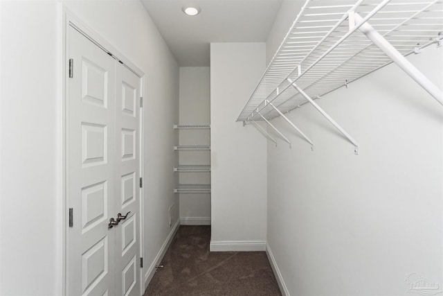 415 Broadleaf Cir, Cantonment, FL 32533 - walk in closet featuring dark colored carpet