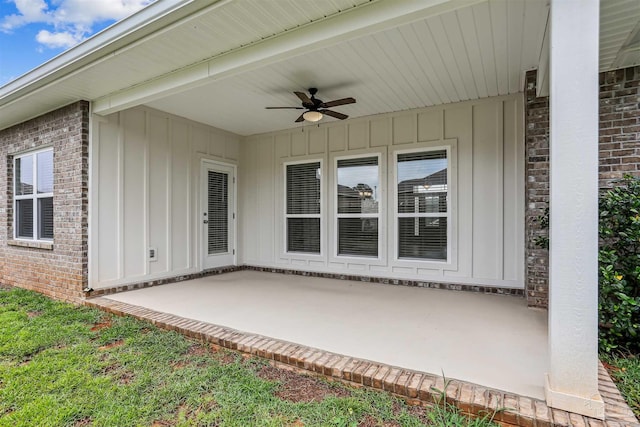 415 Broadleaf Cir, Cantonment, FL 32533 - view of patio featuring a ceiling fan