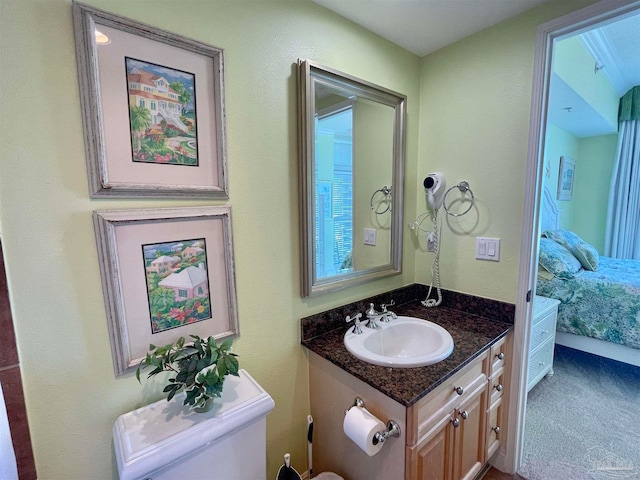 bathroom featuring toilet and vanity