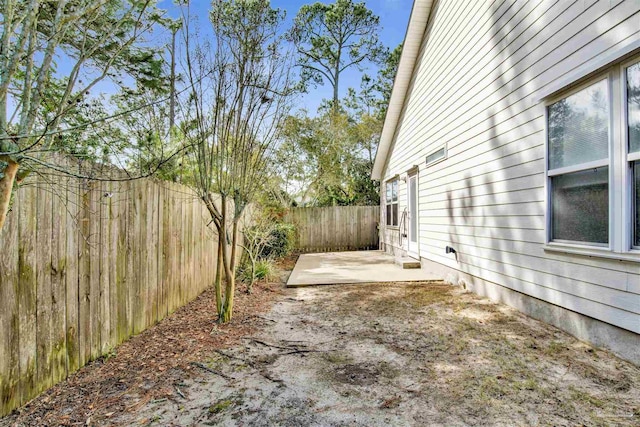 view of yard with a patio area