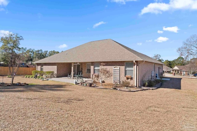 rear view of house featuring a patio area