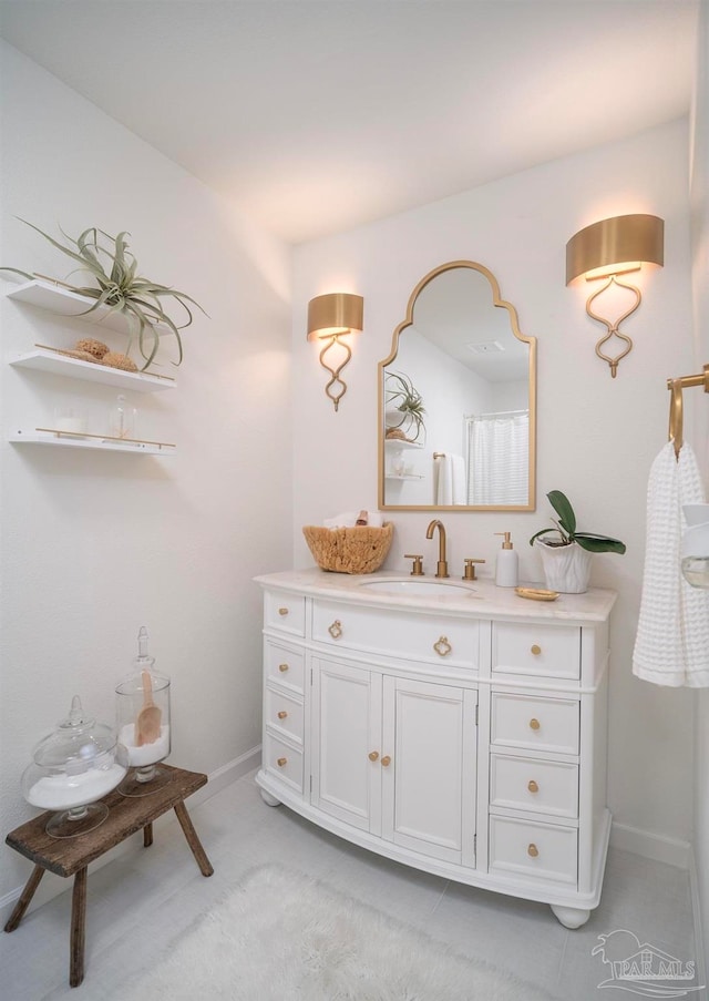 bathroom with vanity