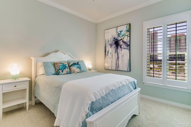 14273 Beach Heather Ct, Pensacola, FL 32507 - bedroom with ornamental molding, multiple windows, baseboards, and carpet floors