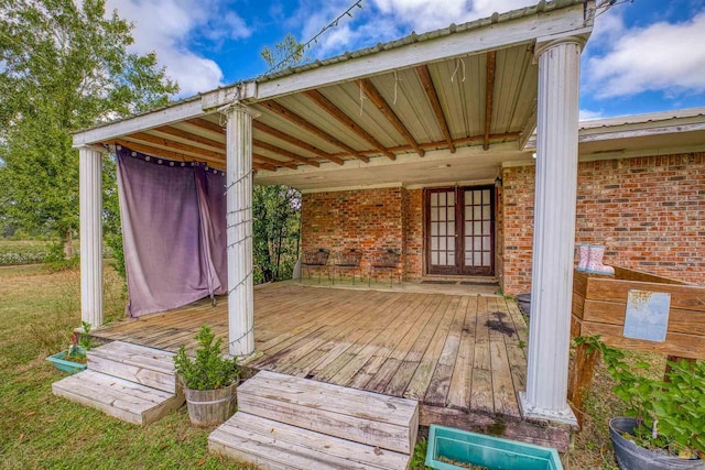 view of wooden deck