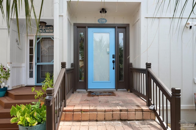 view of doorway to property