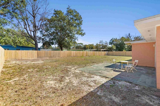 view of yard featuring a patio area