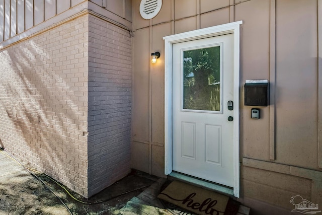 view of doorway to property