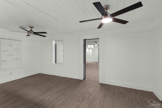 4881 Calvin Dr, Milton, FL 32583 - empty room with a ceiling fan, wood finished floors, and baseboards