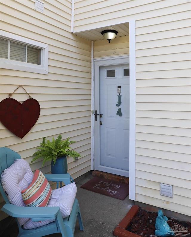 view of doorway to property