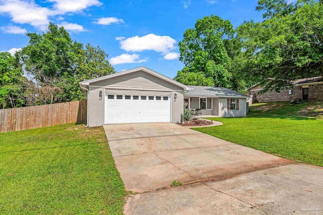4684 Evelyn St, Pace, FL 32571 - ranch-style home with a garage, concrete driveway, and brick siding