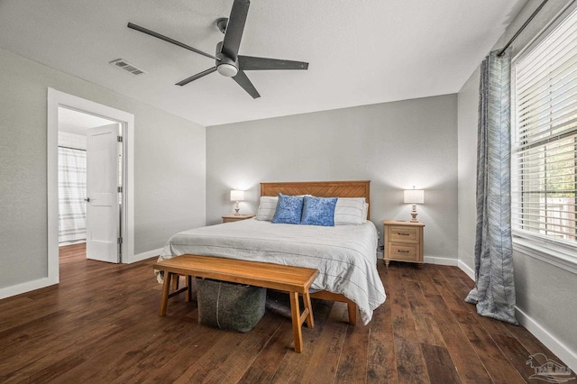 4684 Evelyn St, Pace, FL 32571 - bedroom featuring wood-type flooring, baseboards, and ceiling fan