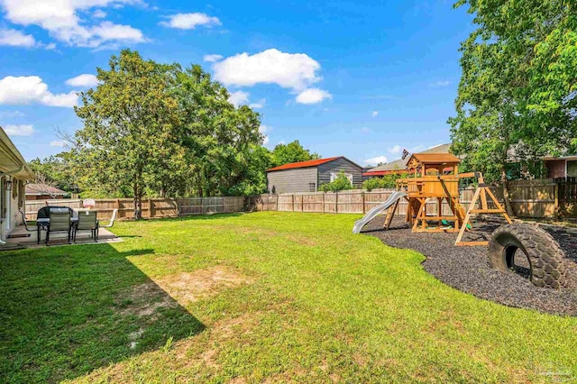 4684 Evelyn St, Pace, FL 32571 - view of yard featuring a playground and a patio
