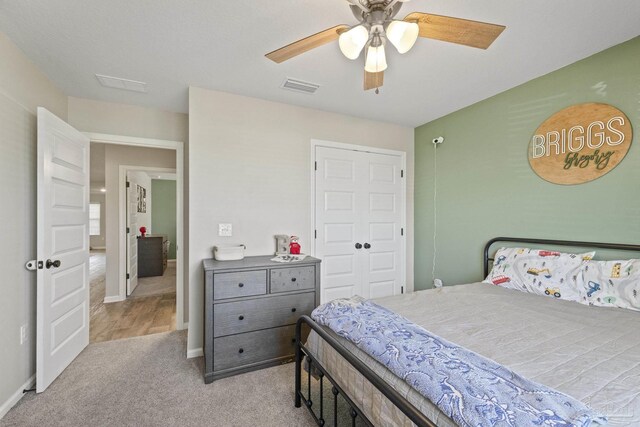 3897 James Stovall St, Pensacola, FL 32526 - bedroom featuring carpet floors, ceiling fan, and baseboards