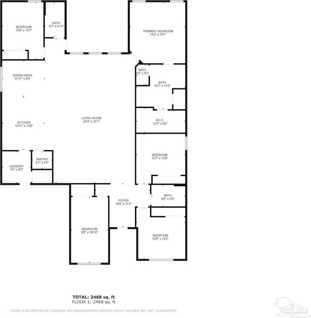 3897 James Stovall St, Pensacola, FL 32526 - floor plan / room layout