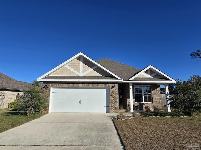 craftsman-style home featuring a garage