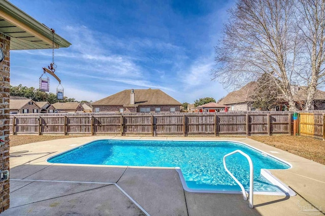 view of pool featuring a patio area