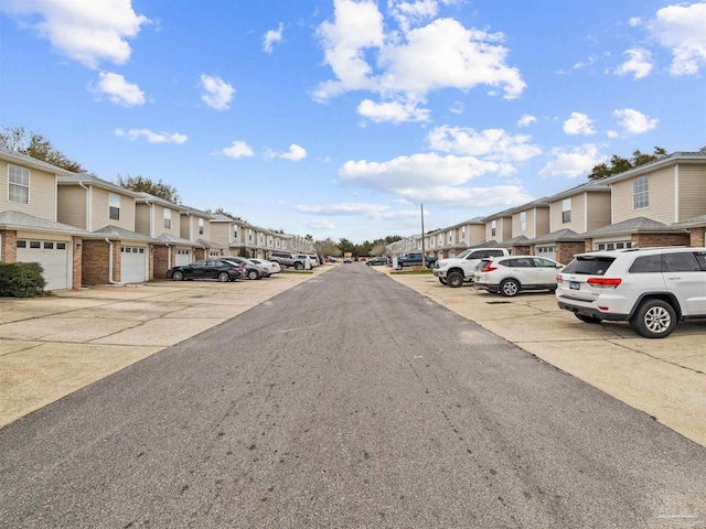 view of road featuring a residential view