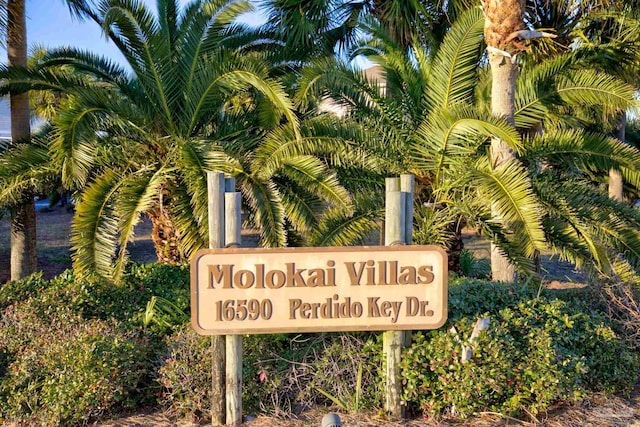 view of community sign