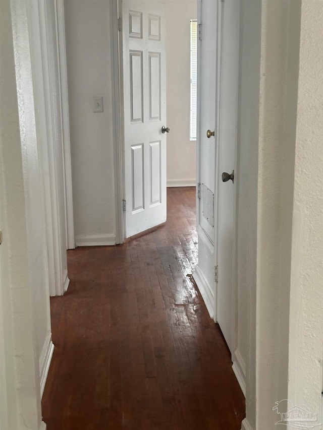 204 Chaseville St, Pensacola, FL 32507 - hall featuring dark wood finished floors and baseboards