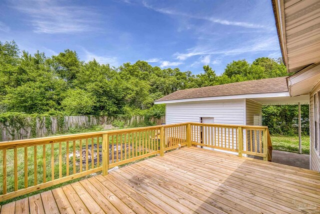 204 Chaseville St, Pensacola, FL 32507 - deck with view of scattered trees